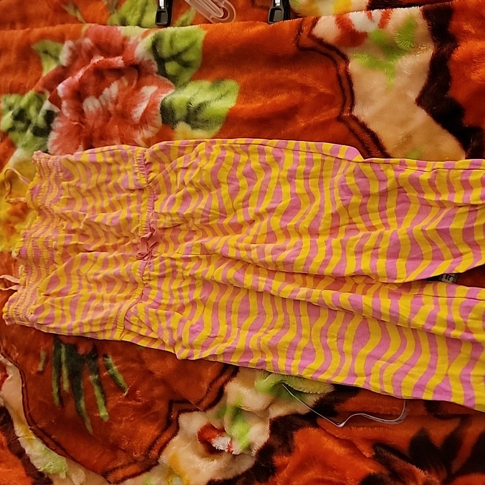 Striped Pink and Yellow Jumpsuit